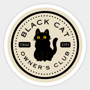 Black Cat Owner's Club Sticker